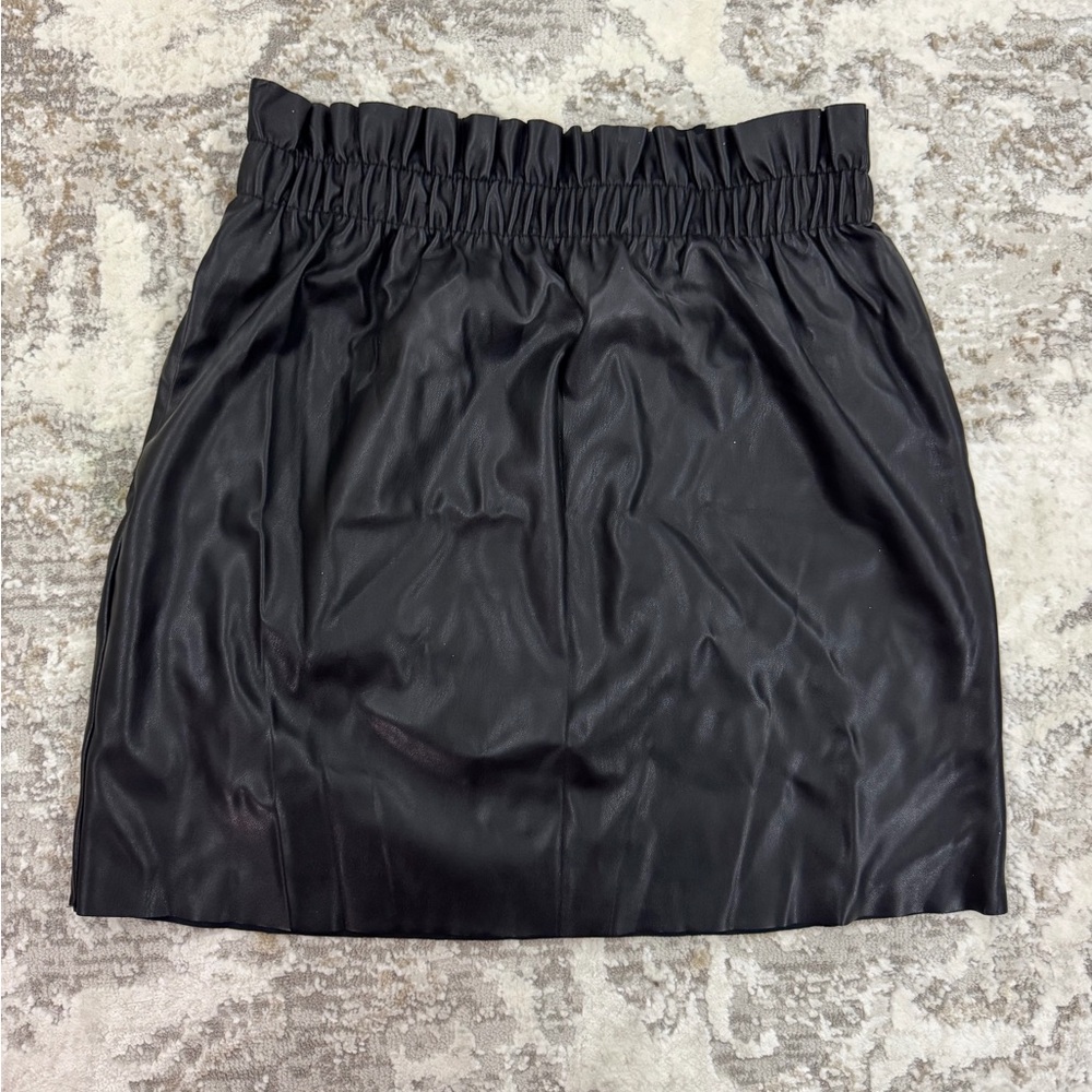 Divided Black Mini Skirt